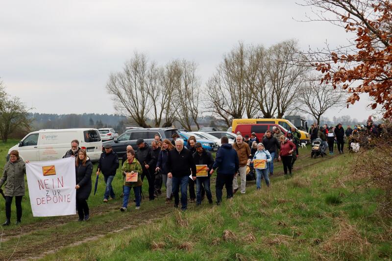 300 Teilnehmende nahmen an dem ersten Protestmarsch teil. © Stadt Kyritz/ Doreen Wolf